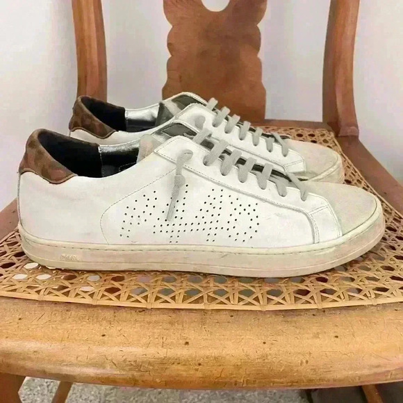 P448 SIZE 41 (9.5 US WOMEN) SNEAKER white with animal print - Picture 4 of 10